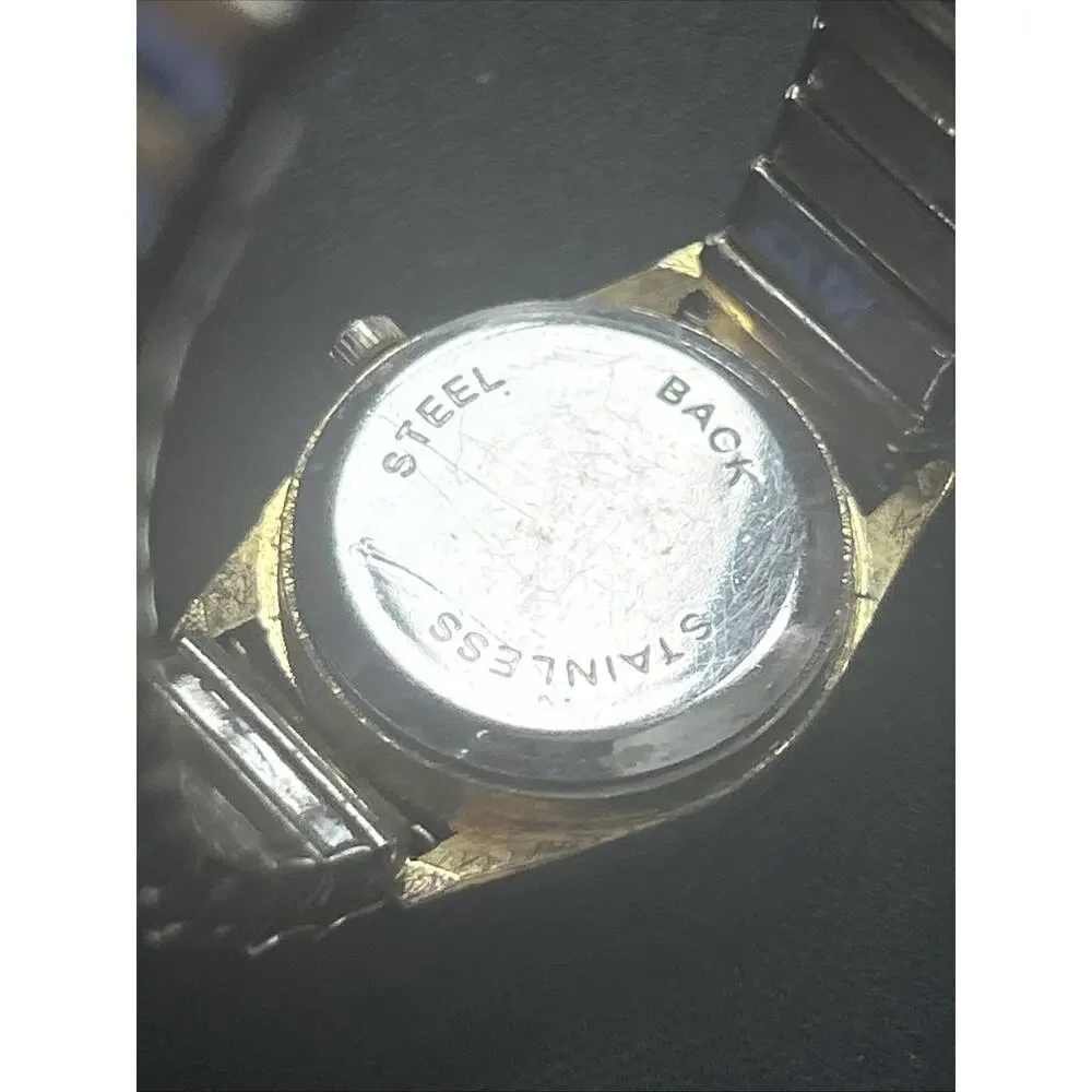 Two Tone Women’s Stretch Band Quartz Watch